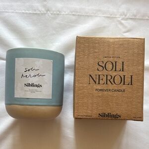 Soli Neroli Blue & Gold Ceramic Candle by